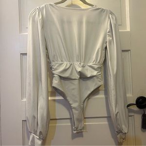 White Plunge Body Suit